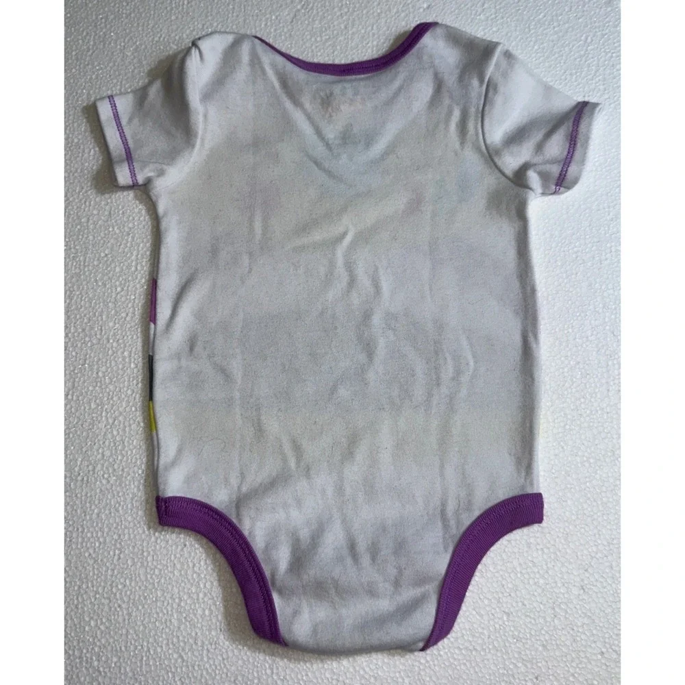 Disney Baby Buzz Lightyear Toy Story Graphic‎ Bodysuit White Purple 12M